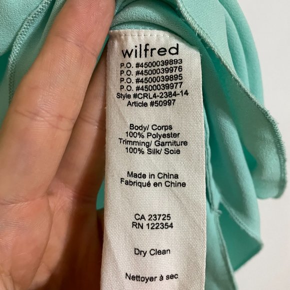 Wilfred Teal Flowy Blouse - Picture 4 of 4